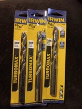 3 Irwin 73330 15/32" TurboMax Jobber Length Drill Bit