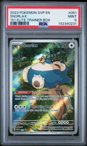 Pokemon TCG 2023 S&V 151 ETB Snorlax Promo Card SVP051 PSA 9