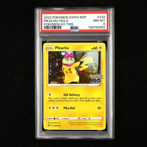 PSA 8 NM-MT 2022 Pokemon ENG Pikachu F SWSH234 Promo