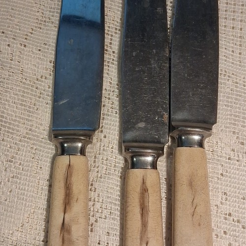 Antiguo LOTE DE 3 cuchillos de mantequilla de acero inoxidable Helle Norge (Noruega) Rustfri - Imagen 4 de 5