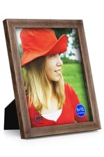 RPJC 8x10 Solid Wood Picture Frame, HD Glass, Tabletop/Wall Mount Display