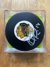 Brandon Pirri Autographed Chicago Blackhawks Large Logo Puck