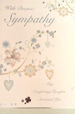 With deepest sympathy greetings card, flowers theme, brand new