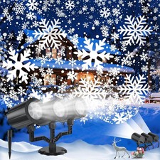 Christmas Snowflake Projector Lights Outdoor Triple Head IP65 Waterproof Decor
