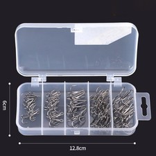 Fihsing Hook Three Hooks 2#/4#/6#/8#/10# 51pcs Black Fishing Accessories
