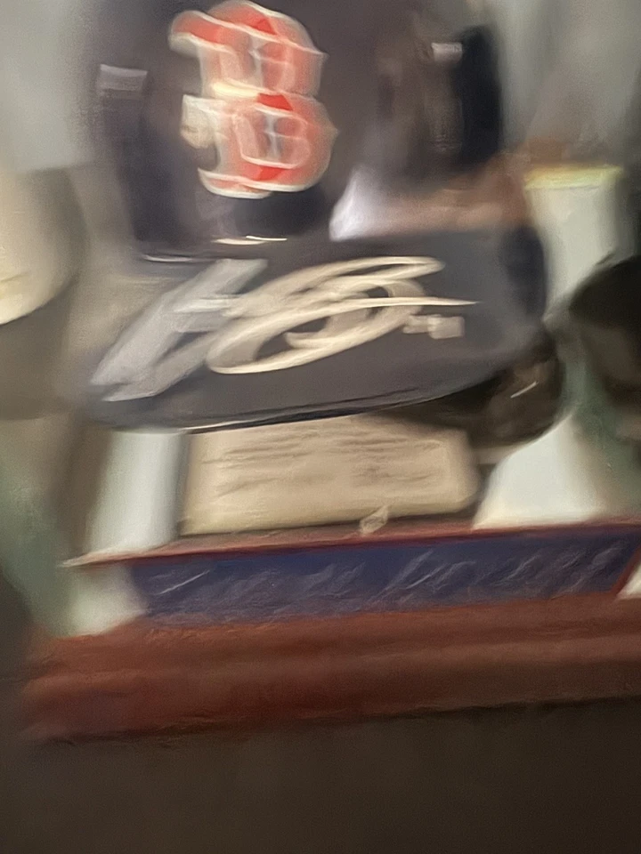 RAFAEL DEVERS AUTOGRAPHED RED SOX MINI BATTING HELMET JSA W/ PEN  - Image 2 of 3