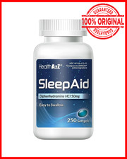 Sleep Aid, Diphenhydramine HCl 50mg, 250 Softgels, Supports Deeper Restful Sleep