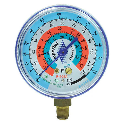 #ad Imperial 425 Cb Gauge 2 1 2 In Dia Low Side Blue 350 Psi $19.89