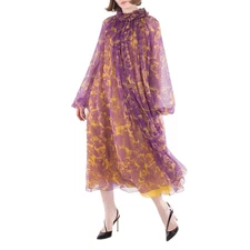 Burberry Rose Print Silk Dress - Image 2 of 4