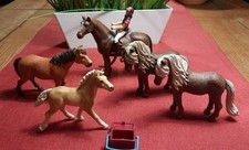 Schleich Set 8: Verschiedene Pferde, 8 Teile, Schleich Pferd Konvolut Lot Reiter