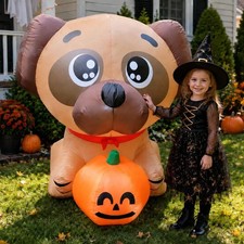 COMIN 5 FT Halloween Inflatables Pug Dog Outdoor Decorations -69287