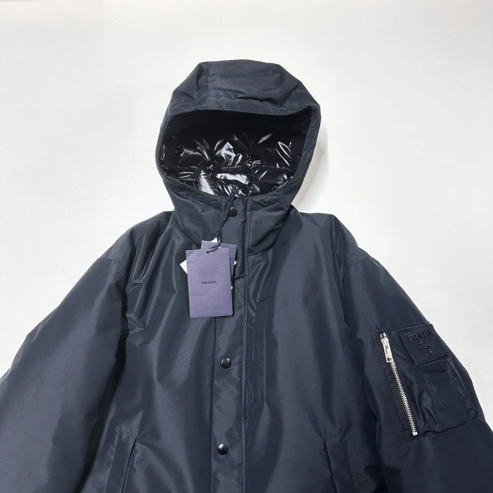 RRP £2700 PRADA RE-NYLON TECHNICAL PUFFER JACKET SIZE SMALL S M BLACK DOWN MENS - Image 2 of 4
