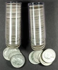 2 Rolls (80 coins) 90% Silver Washington Quarters