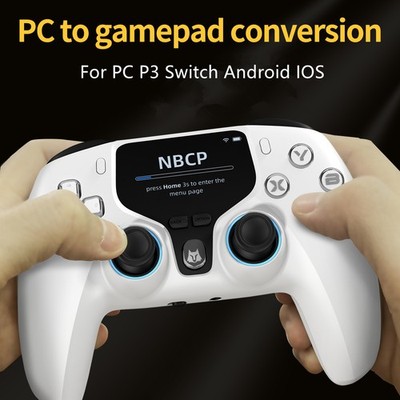 Wireless Gaming Controller with Interactive Screen für PC/P3/Switch 1 2/Android