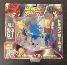 Dragon Ball GT Z SS Trunks vs SS Vegeta Jakks Pacific DBZ Figure See Description