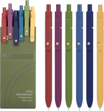 Gel Pens, 6Pcs 0.7Mm Fine Point Black , Smooth Writing Pens for Journaling, Nurs