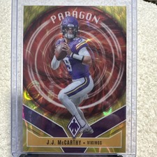 2025 Panini Phoenix - Paragon J.J. McCarthy #8 Yellow Lava /99