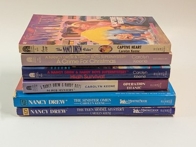 CAROLYN KEENE Nancy Drew PB Lot 6 Hardy Boys Super Mystery Vintage Captive Heart