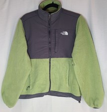 The North Face Polartec Fleece Jacket Mens Medium Green Gray Full Zip Outdoor Hi