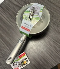 Stainless Steel Saucepan 16cm with Glass Lid Induction Buttom 1.2L Pot