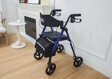 Walkers for Seniors, Rollator Walker with SeatSupports 330lb, 8" Big Wheels-used