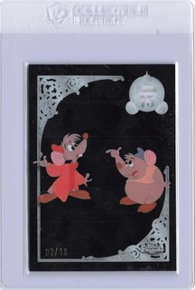 Topps Disney Chrome Sapphire Jaq & Gus /10 Black Cinderella