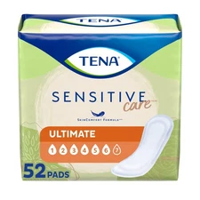 52 Count TENA Sensitive Care Incontinence Pads for Women, Bladder Control &