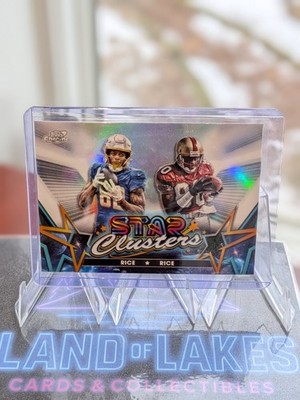 2024 Topps Cosmic Chrome - Star Clusters Jerry Rice, Brenden Rice #SCL-10 (RC)