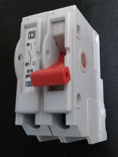 Square D QO1100M 100A 2 pole Main Switch Disconnector BSEN60947-3 Double Pole - Picture 3 of 4