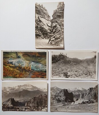 Vintage Lot Of Five Colorado Post Cards 4 Black & White & 1 Tinted Sanborn W@W