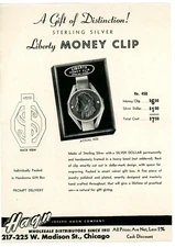 1940s Liberty Money Clip Advertising Brochure Joseph Hagn Co Chicago IL Vtg