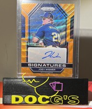 2023 PANINI PRIZM BASEBALL ORANGE WAVE SIGNATURES AUTO JOEY WIEMER #/50🔥💎