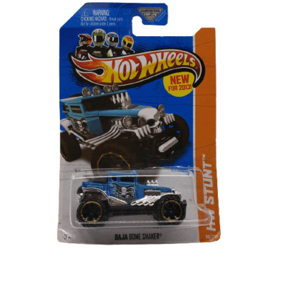 Hot Wheels Baja Bone Shaker 2013 HW Stunt Desert Force Blue Toy Vehicle