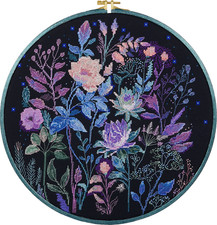Night Flowers Counted Cross Stitch Kit on Canvas A Perfect Gift