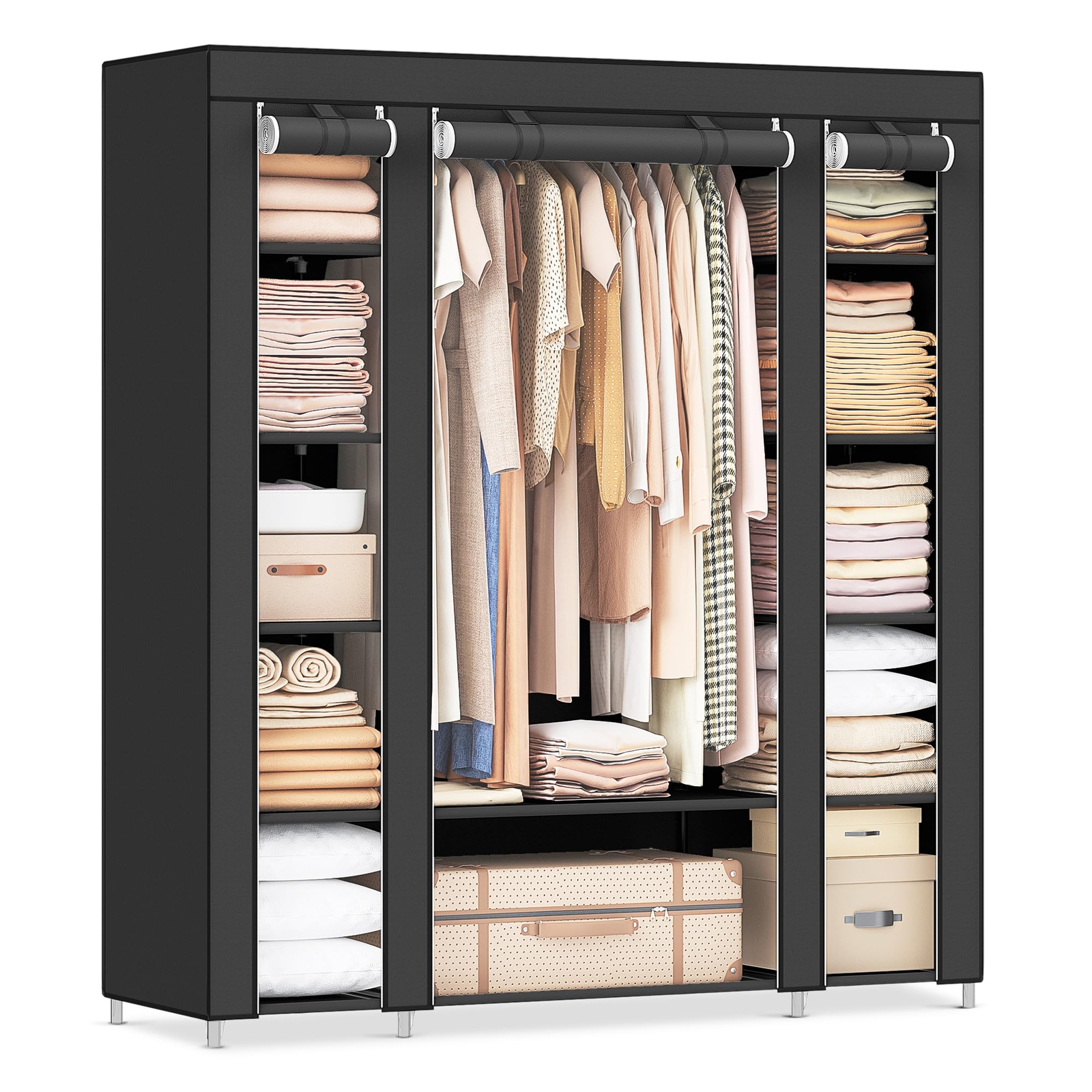 Шкаф-купе SONGMICS Closet ULSF03H - ЧЕРНЫЙ 8390₽