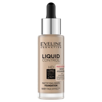 5903416048565 EVELINE Liquid Control HD Mattifying Drops Foundation matujący pod