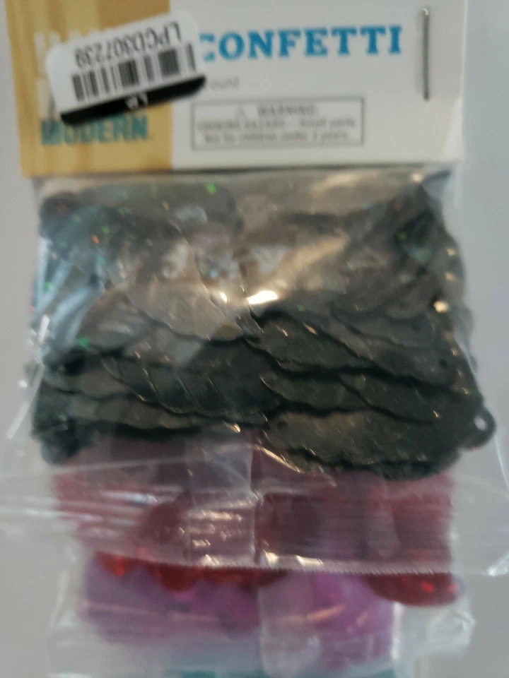 Pack 2 - Hecho a Mano Moderno - Confeti Corazones Flores Estrellas Plumas y Triángulos Foto 3 de 4