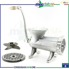 Tritacarne Manuale a Manovella N°32 Con Morsetto Macinacarne in Ghisa Reber 8684