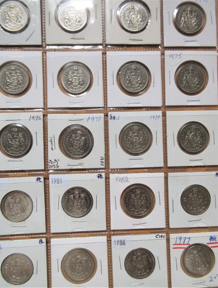 Complete Set of Canada Fifty Cents 1968-2022. 53 Half Dollar Coins Album Coat  - Image 2 of 4