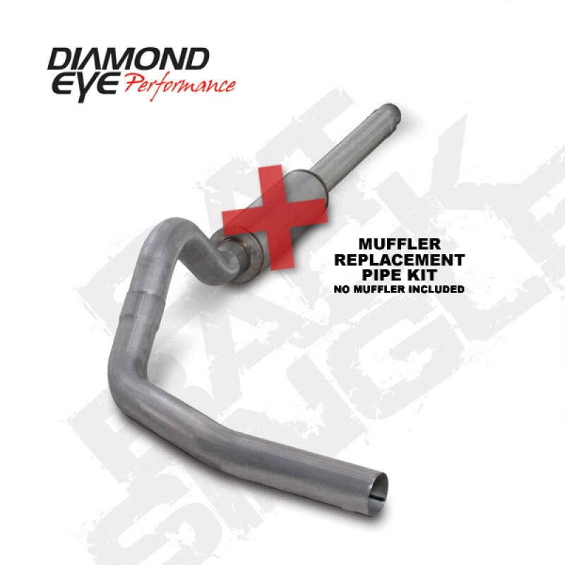 Diamond Eye KIT 4in CB MFLR RPLCMENT PIPE SGL AL: Fits 94-97 FORD 7.3L F250/F350 - Image 3 of 4