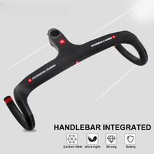 Carbon Road Bike Integrated Handlebar Stem 28.6mm Internal Routing Handlebar
