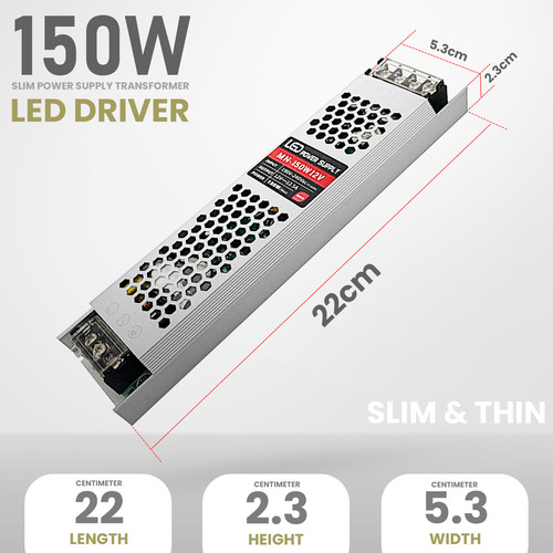 12V Slim LED Treiber Netzteil, AC 240V auf DC 12V Trafo, 60W - 300W - Bild 33 von 39
