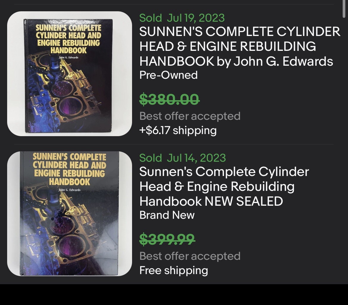 Sunnen's Complete Cylinder Head & Engine Rebuilding Handbook By John G