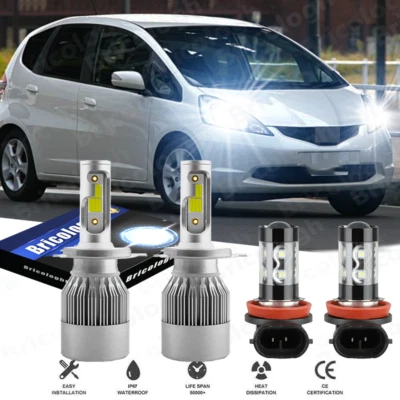 For Honda Fit 2006-2013 2014-2020 LED Headlight High/Low Beam + Fog Lights Bulbs - Bild 1 von 4