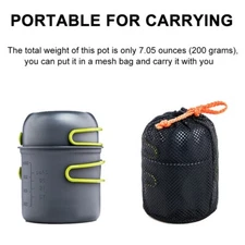 Portable Outdoor Cookware Ultralight Tableware Pot Set For Hiking Picnic