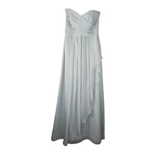 Mystic Gray Bridesmaid Formal Prom Dress Sz 2 Chiffon Davids Bridal Sweetheart