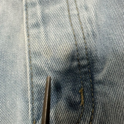 One Teaspoon Womens High Waist Super Fitted Distressed Denim Skirt Sz 27 Blue - Picture 5 of 12