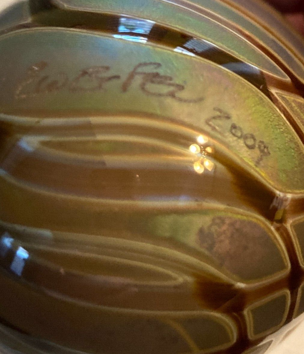 Zweifel Art Glass Ornament Signed 2009 Hand Blown Iridescent eBay