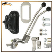 For GM NP205GM8 Stainless Twin-Stick Shifter With Boot Transfer Case Shifter