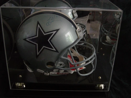 Troy Aikman Signed Cowboys Full-Size  Riddell Helmet with Display case